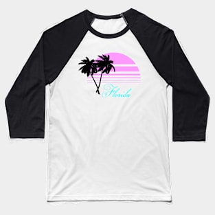 Retro Florida Tourist Souvenir Black Palms T-Shirt v5.1 Baseball T-Shirt